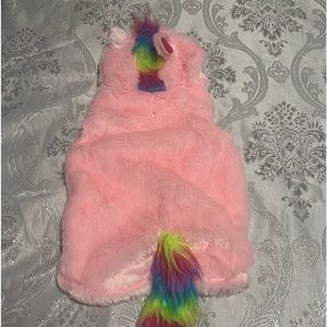 Unicorn plush dog costume NWT large